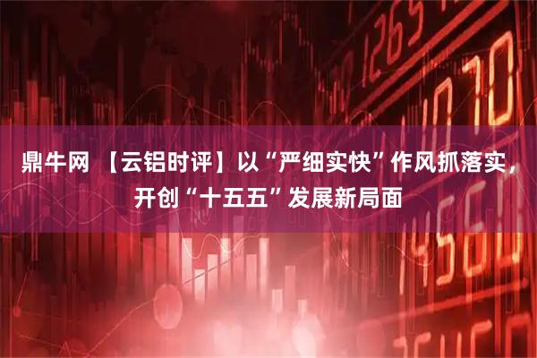 鼎牛网 【云铝时评】以“严细实快”作风抓落实，开创“十五五”发展新局面